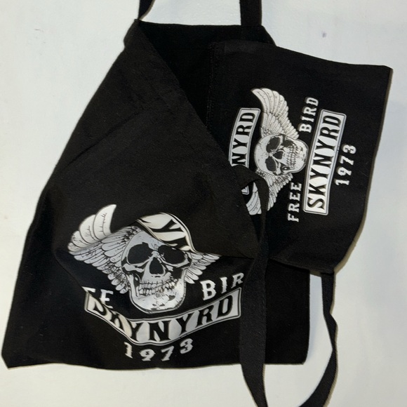 NWT Vintage Freebird Tote Lenard Skynard 1973 w/Pouch Black White Graphic Print - Picture 3 of 6